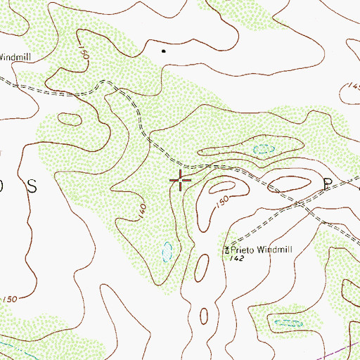 Topographic Map of Patitos Pasture, TX
