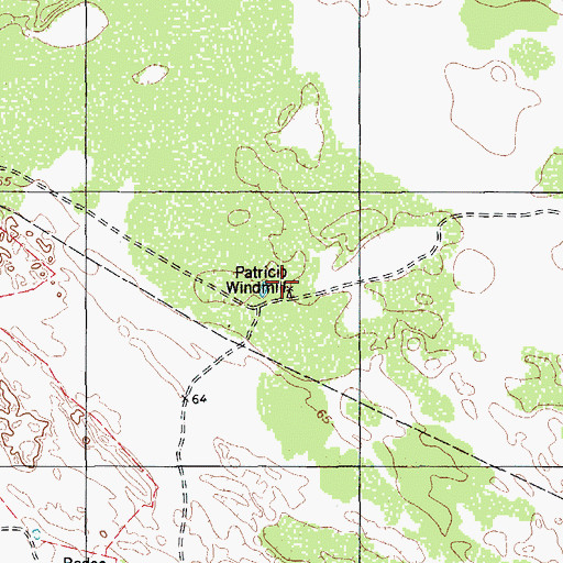 Topographic Map of Patricio Windmill, TX