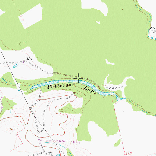 Topographic Map of Patterson Lake, TX