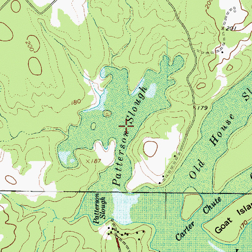 Topographic Map of Patterson Slough, TX
