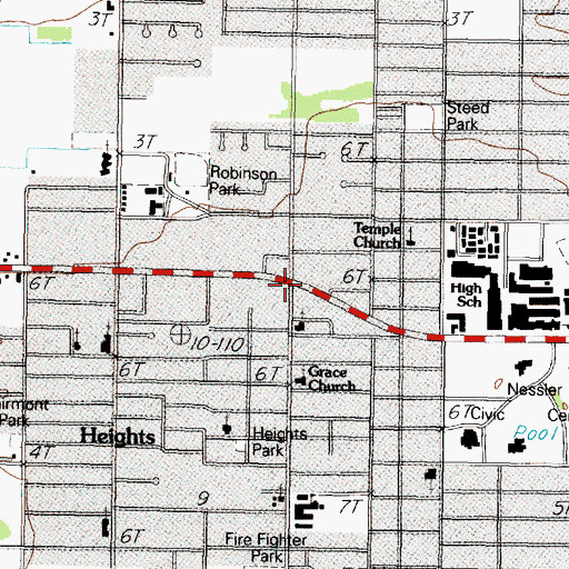 Topographic Map of Peace Church, TX
