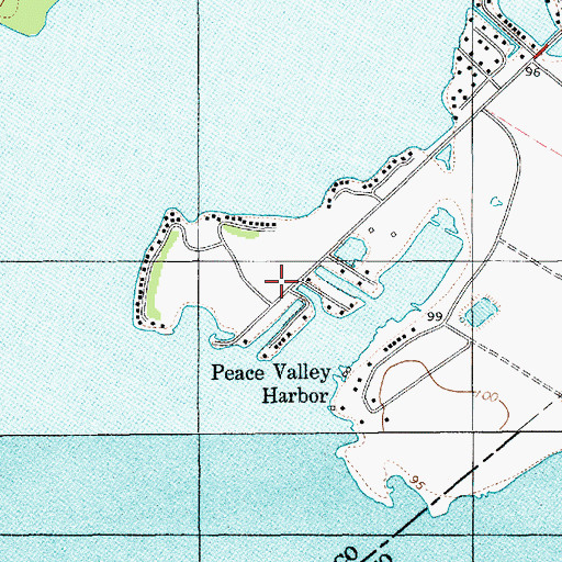 Topographic Map of Peace Valley Harbor, TX