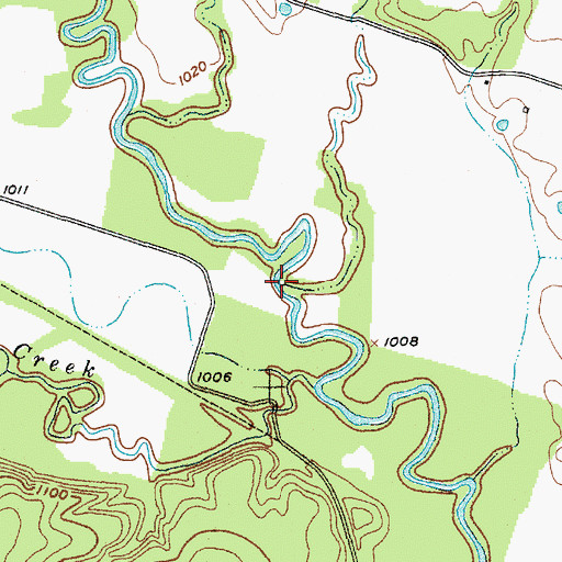 Topographic Map of Pecan Creek, TX