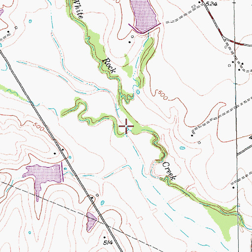 Topographic Map of Pecan Creek, TX
