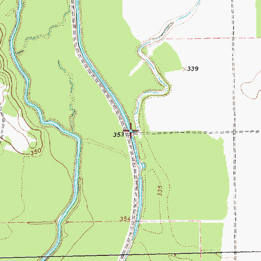Topographic Map of Pecan Slough, TX