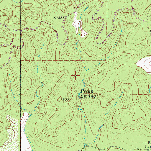 Topographic Map of Pecan Spring, TX