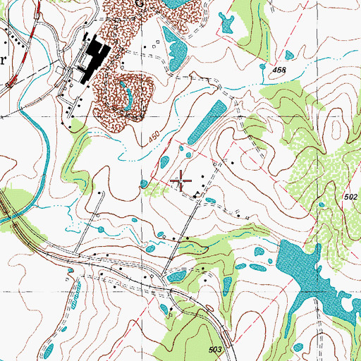 Topographic Map of Pelee School, TX