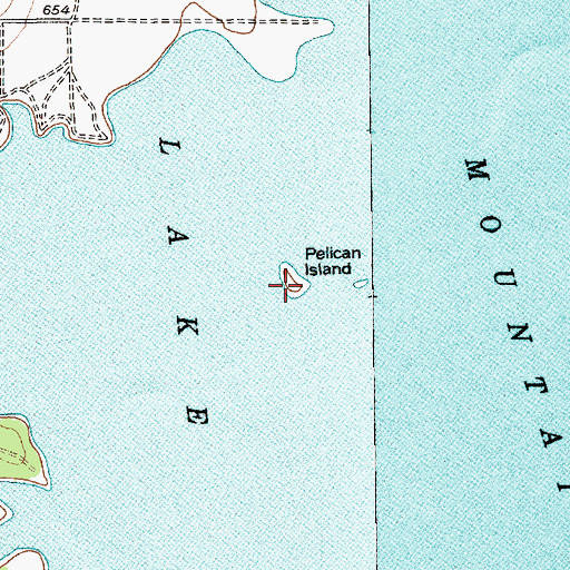 Topographic Map of Pelican Island, TX