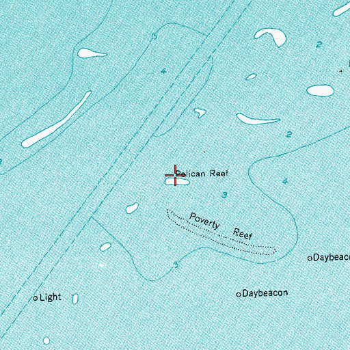 Topographic Map of Pelican Reef, TX