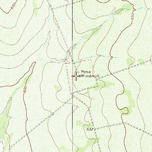Topographic Map of Pea Windmill, TX