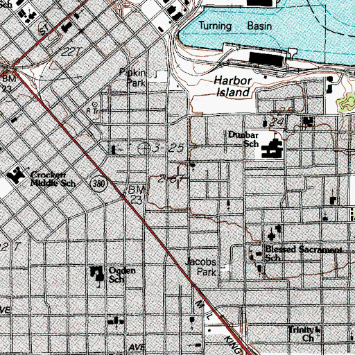 Topographic Map of Pennsylvania School, TX