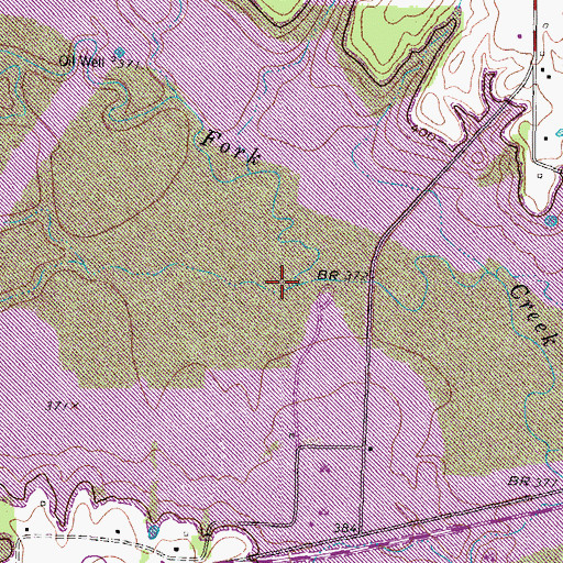 Topographic Map of Penson Spring Branch, TX