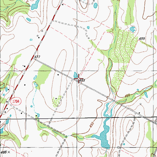 Topographic Map of Pentecostal Church, TX