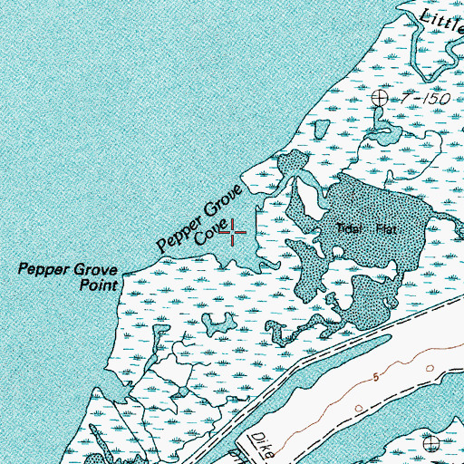 Topographic Map of Pepper Grove Cove, TX