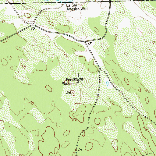 Topographic Map of Perico Windmill, TX