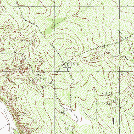 Topographic Map of Perone Ranch, TX