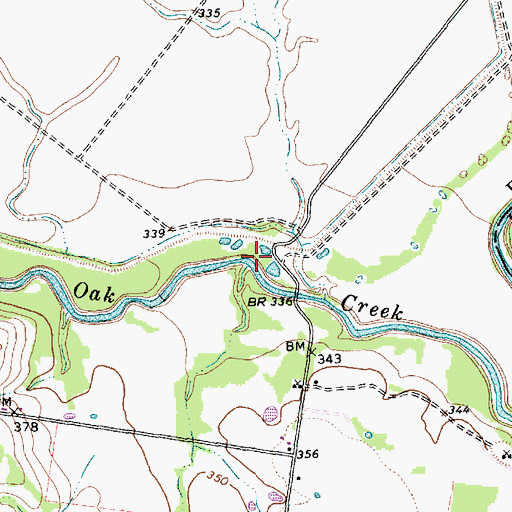 Topographic Map of Persimmon Branch, TX
