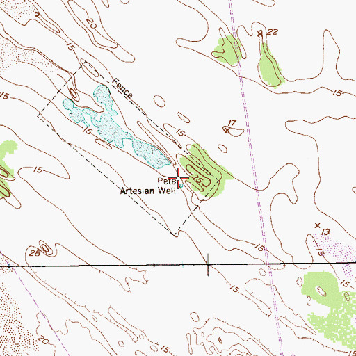 Topographic Map of Pete Artesian Well, TX