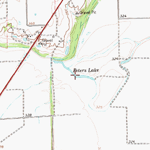 Topographic Map of Peters Lake, TX