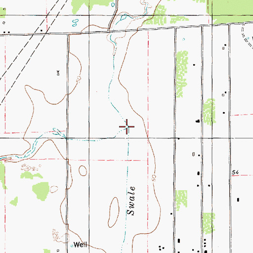 Topographic Map of Peters Swale, TX