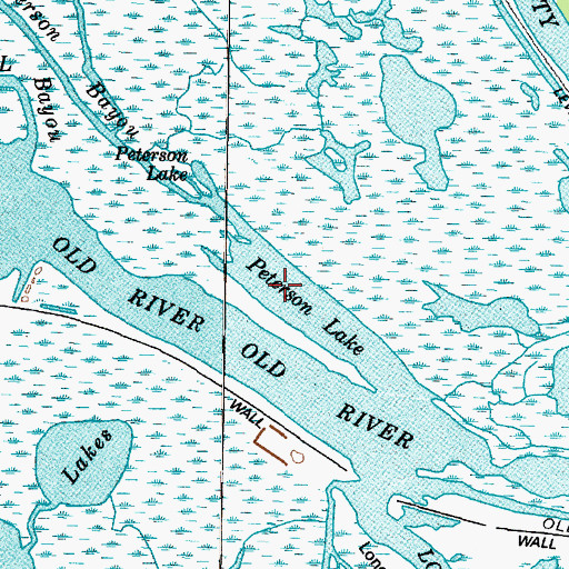 Topographic Map of Peterson Lake, TX