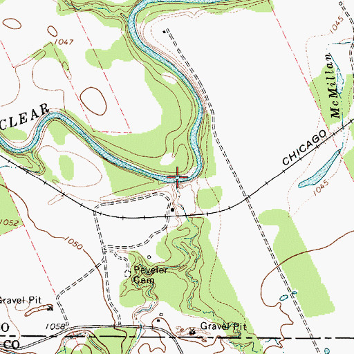 Topographic Map of Peveler Creek, TX