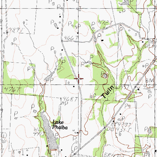 Topographic Map of Phalba School, TX