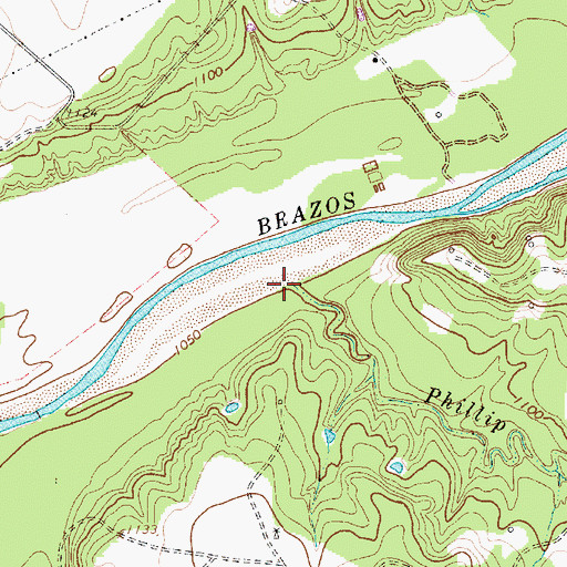 Topographic Map of Phillip George Branch, TX