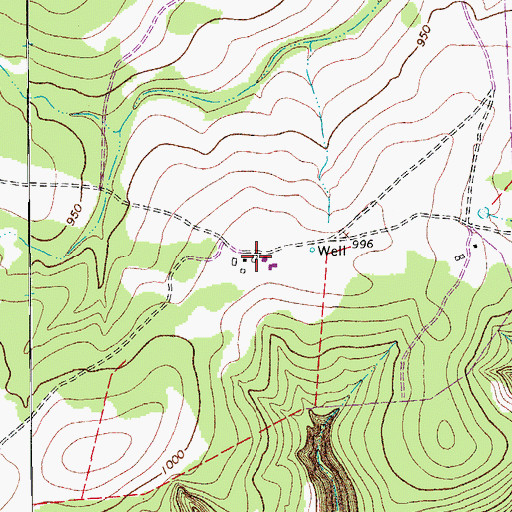 Topographic Map of Phillips Ranch, TX