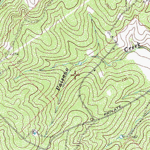 Topographic Map of Piasano Oil Field, TX