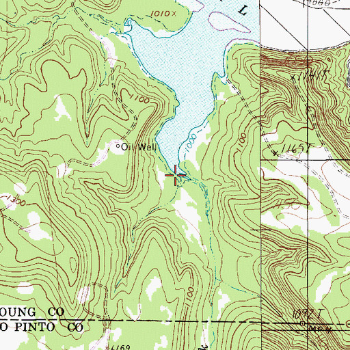 Topographic Map of Pickard Creek, TX