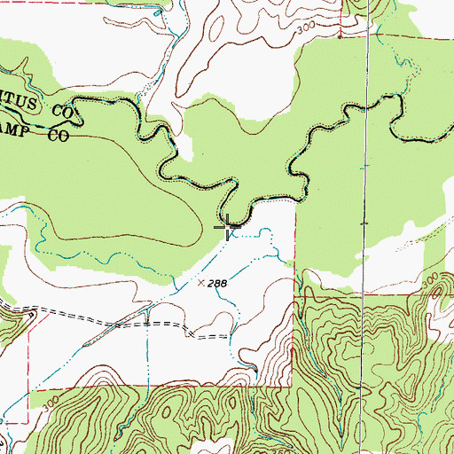 Topographic Map of Picket Spring Branch, TX