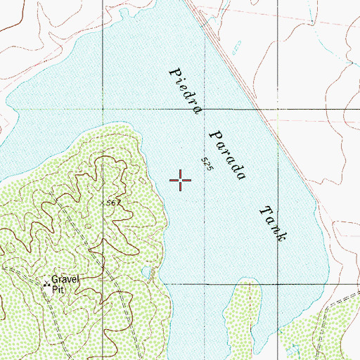 Topographic Map of Piedra Parada Tank, TX