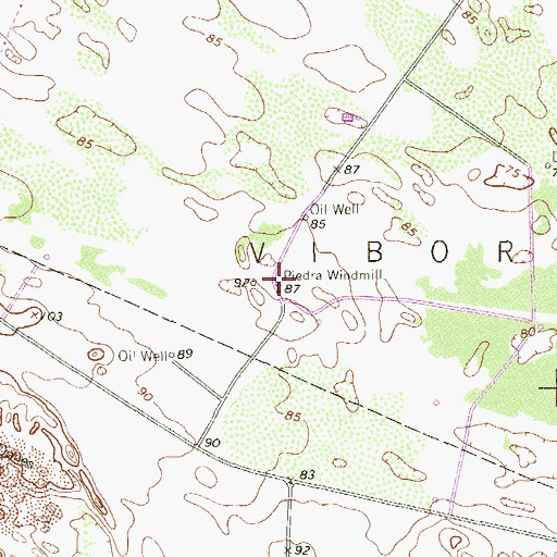 Topographic Map of Piedra Windmill, TX