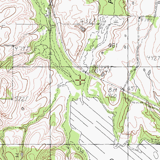 Topographic Map of Pierce Creek, TX