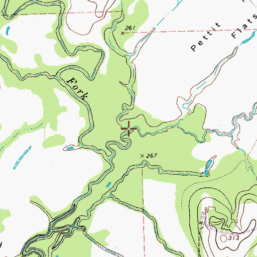 Topographic Map of Pin Oak Creek, TX
