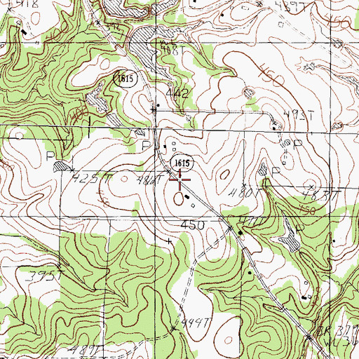 Topographic Map of Pine Grove Hill, TX