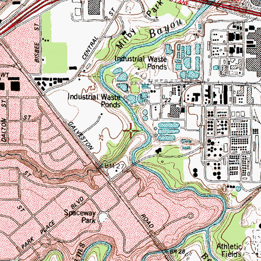 Topographic Map of Pine Gully, TX