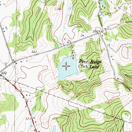 Topographic Map of Pine Ridge Club Lake, TX