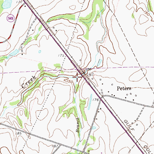 Topographic Map of Pine Tree Branch, TX