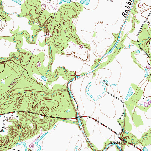 Topographic Map of Piney Creek, TX