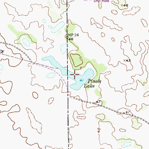 Topographic Map of Pinole Lake, TX