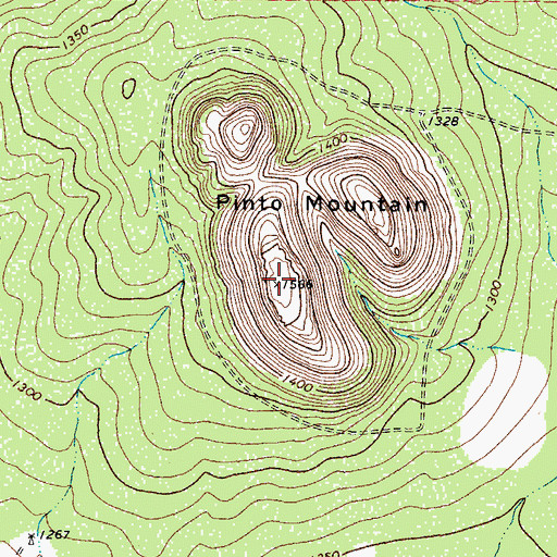 Topographic Map of Pinto Mountain, TX