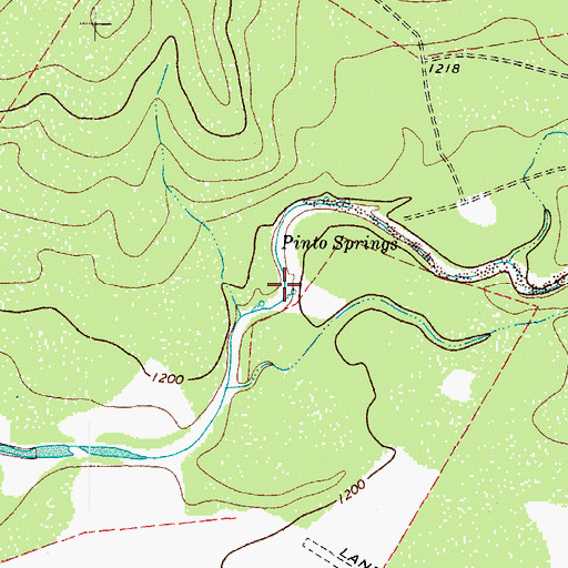Topographic Map of Pinto Springs, TX