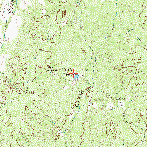 Topographic Map of Pinto Valle Tank, TX