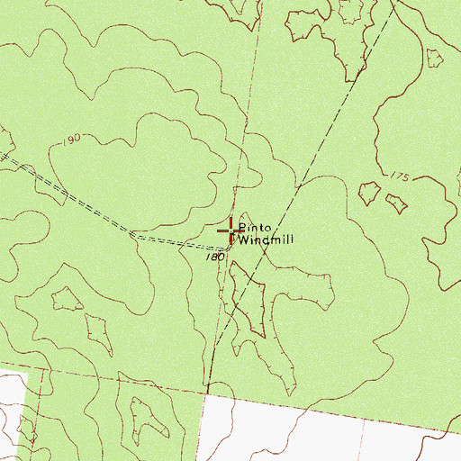 Topographic Map of Pinto Windmill, TX
