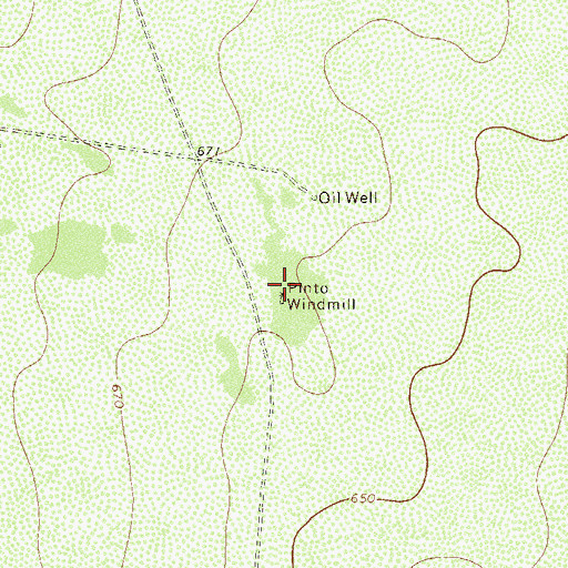 Topographic Map of Pinto Windmill, TX