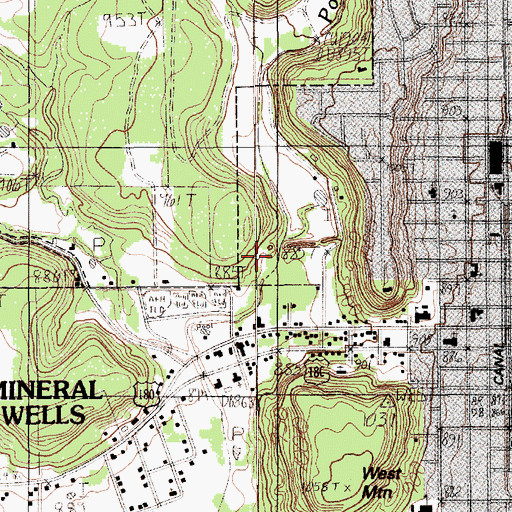 Topographic Map of Lake Pinto, TX