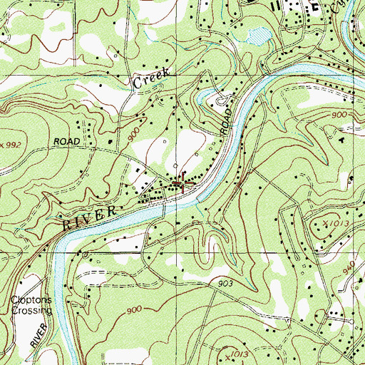 Topographic Map of Pioneer Town, TX
