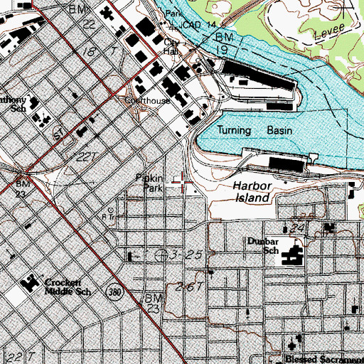 Topographic Map of Pipkin Park, TX
